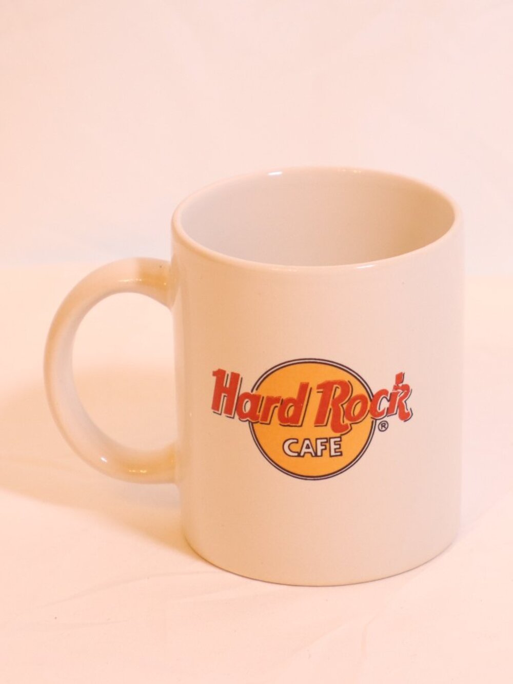 White and Red Hard Rock Cafe Ceramic Mug